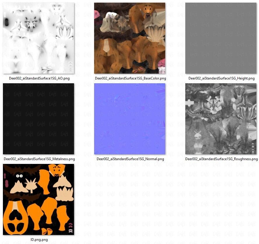 Deer V02 Low-poly 3D model_44