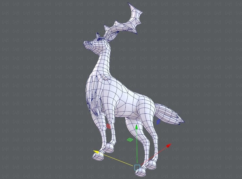 Deer V02 Low-poly 3D model_36