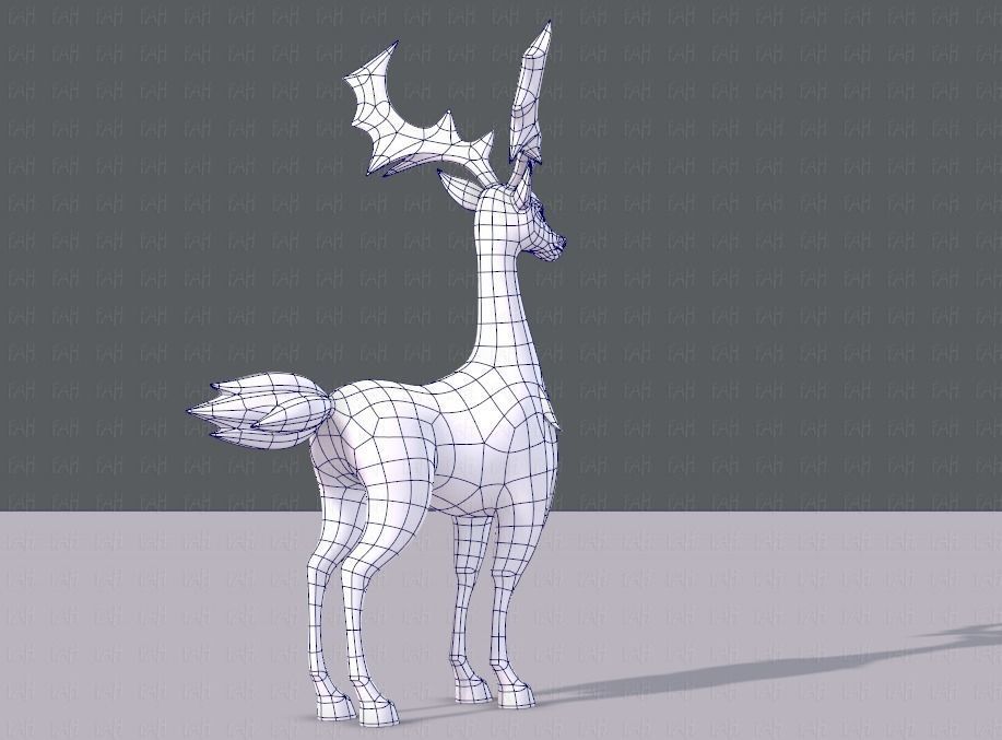 Deer V02 Low-poly 3D model_12