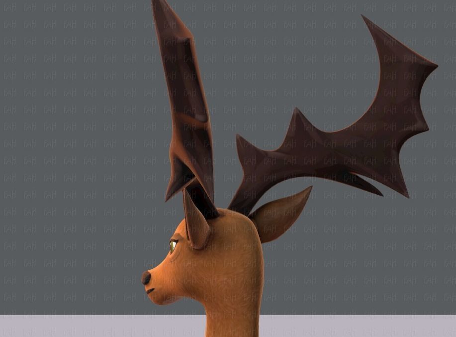 Deer V02 Low-poly 3D model_22