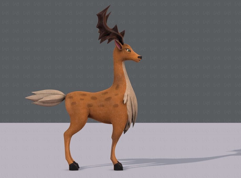 Deer V02 Low-poly 3D model_3