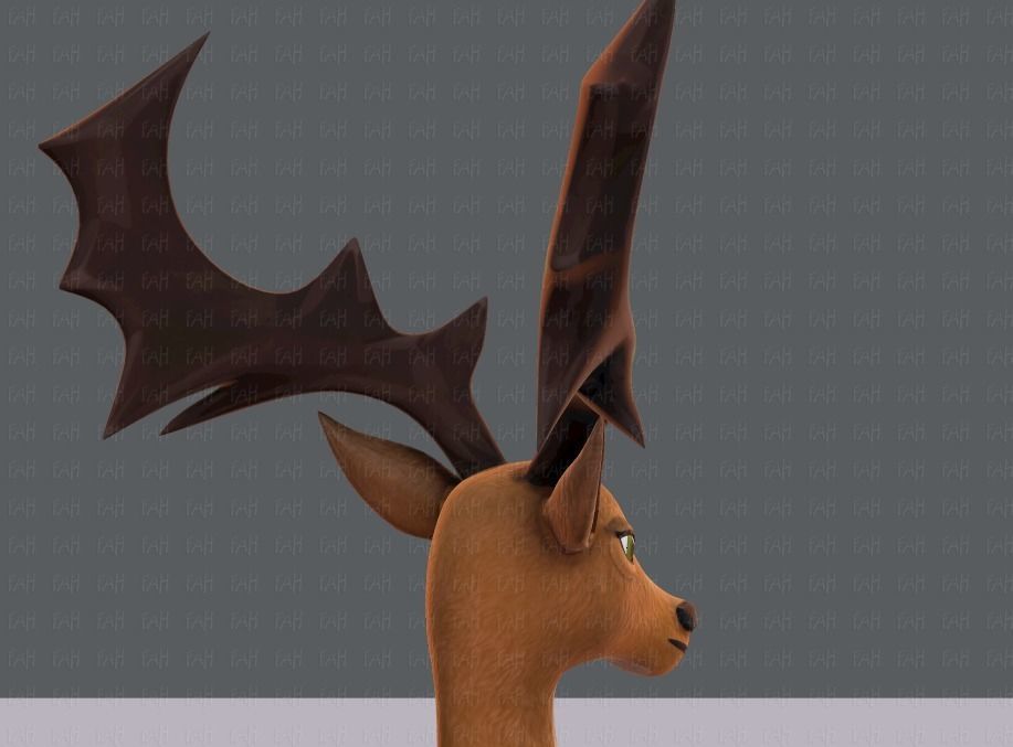 Deer V02 Low-poly 3D model_20