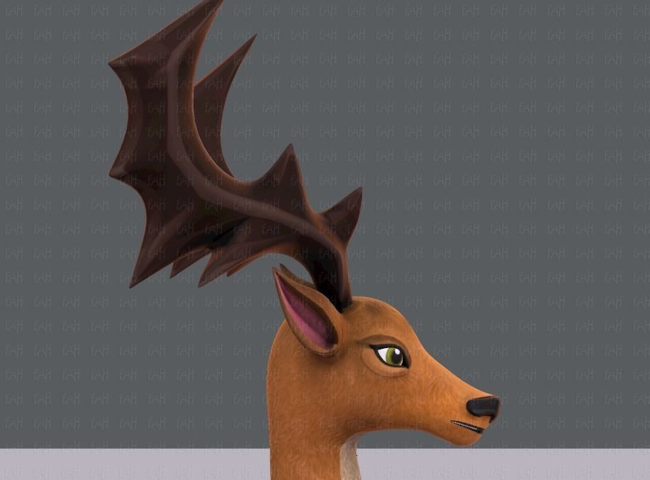 Deer V02 Low-poly 3D model_19