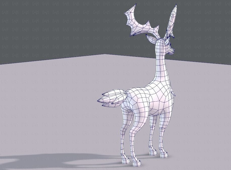 Deer V02 Low-poly 3D model_42