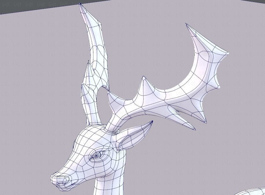 Deer V02 Low-poly 3D model_40