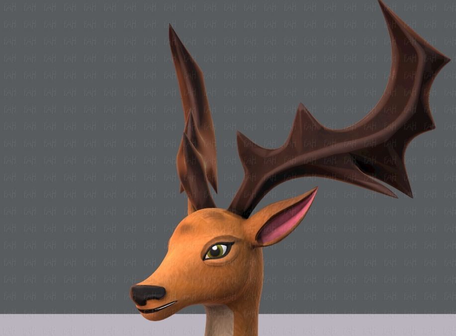 Deer V02 Low-poly 3D model_24