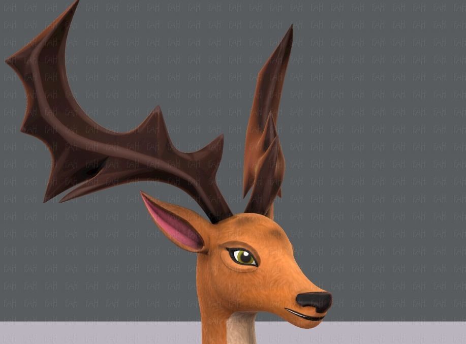 Deer V02 Low-poly 3D model_18