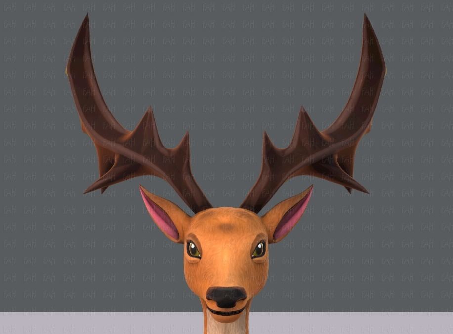 Deer V02 Low-poly 3D model_17