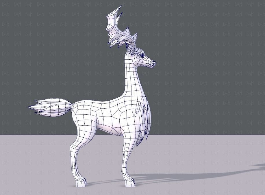 Deer V02 Low-poly 3D model_11