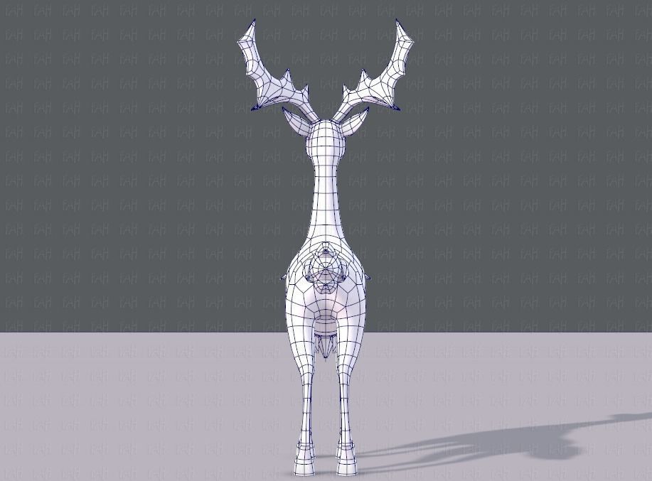 Deer V02 Low-poly 3D model_13