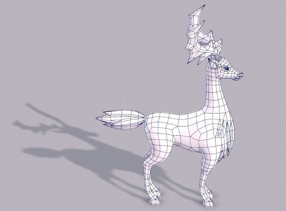 Deer V02 Low-poly 3D model_38