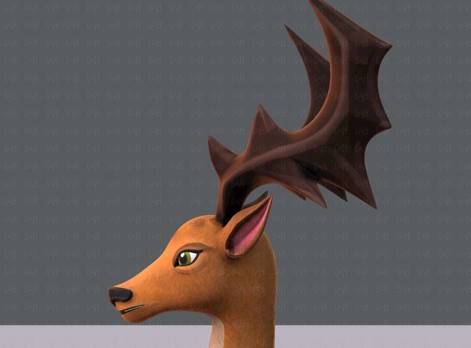 Deer V02 Low-poly 3D model_23