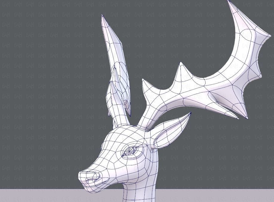 Deer V02 Low-poly 3D model_32