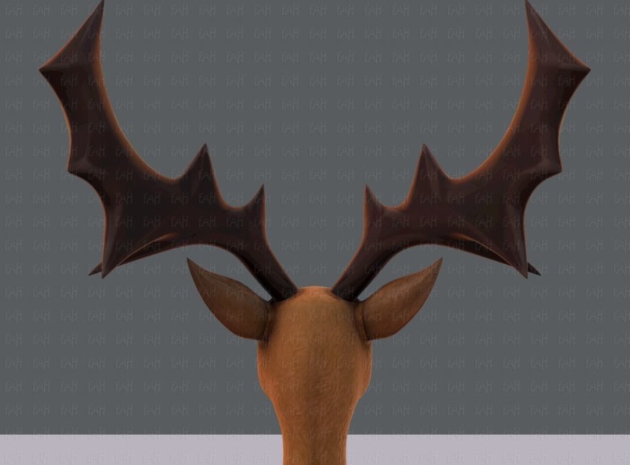 Deer V02 Low-poly 3D model_21