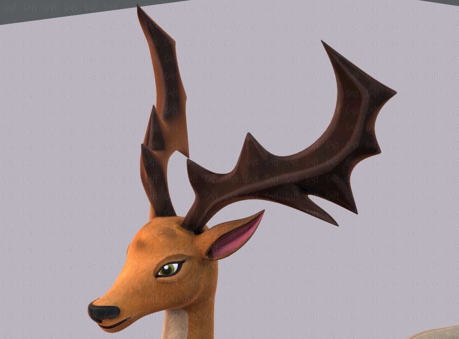 Deer V02 Low-poly 3D model_39