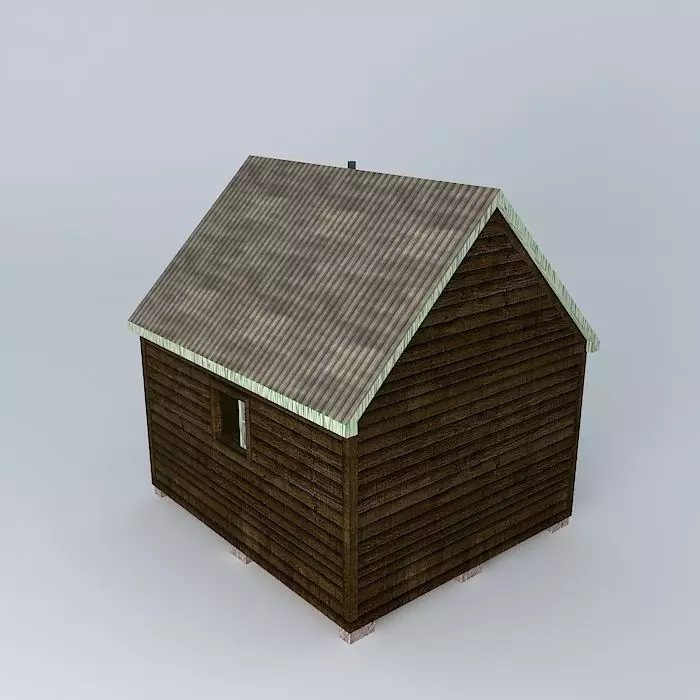Small Cabin Free 3D model_0