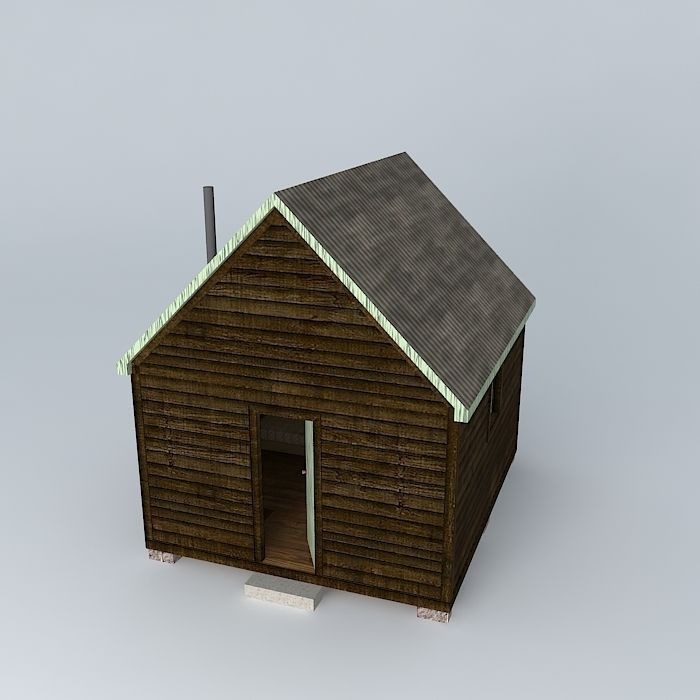 Small Cabin Free 3D model_1