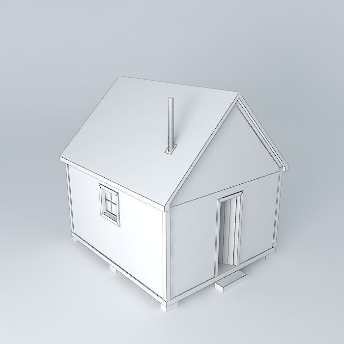 Small Cabin Free 3D model_4