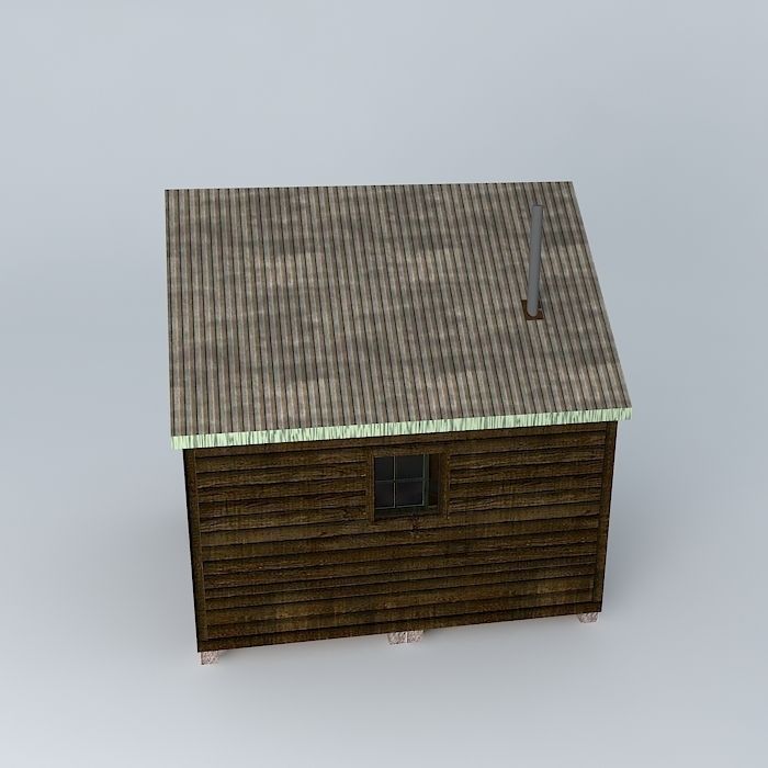 Small Cabin Free 3D model_2