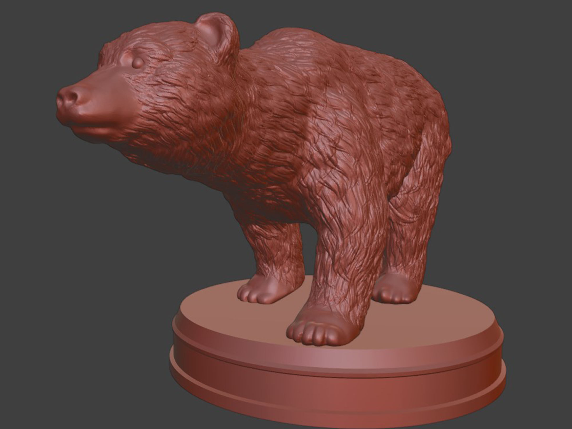 Realistic Furry Bear 3D print model_8
