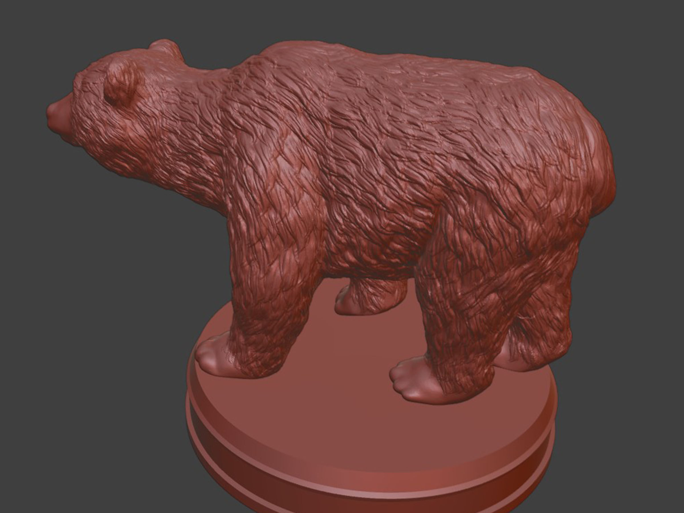 Realistic Furry Bear 3D print model_9