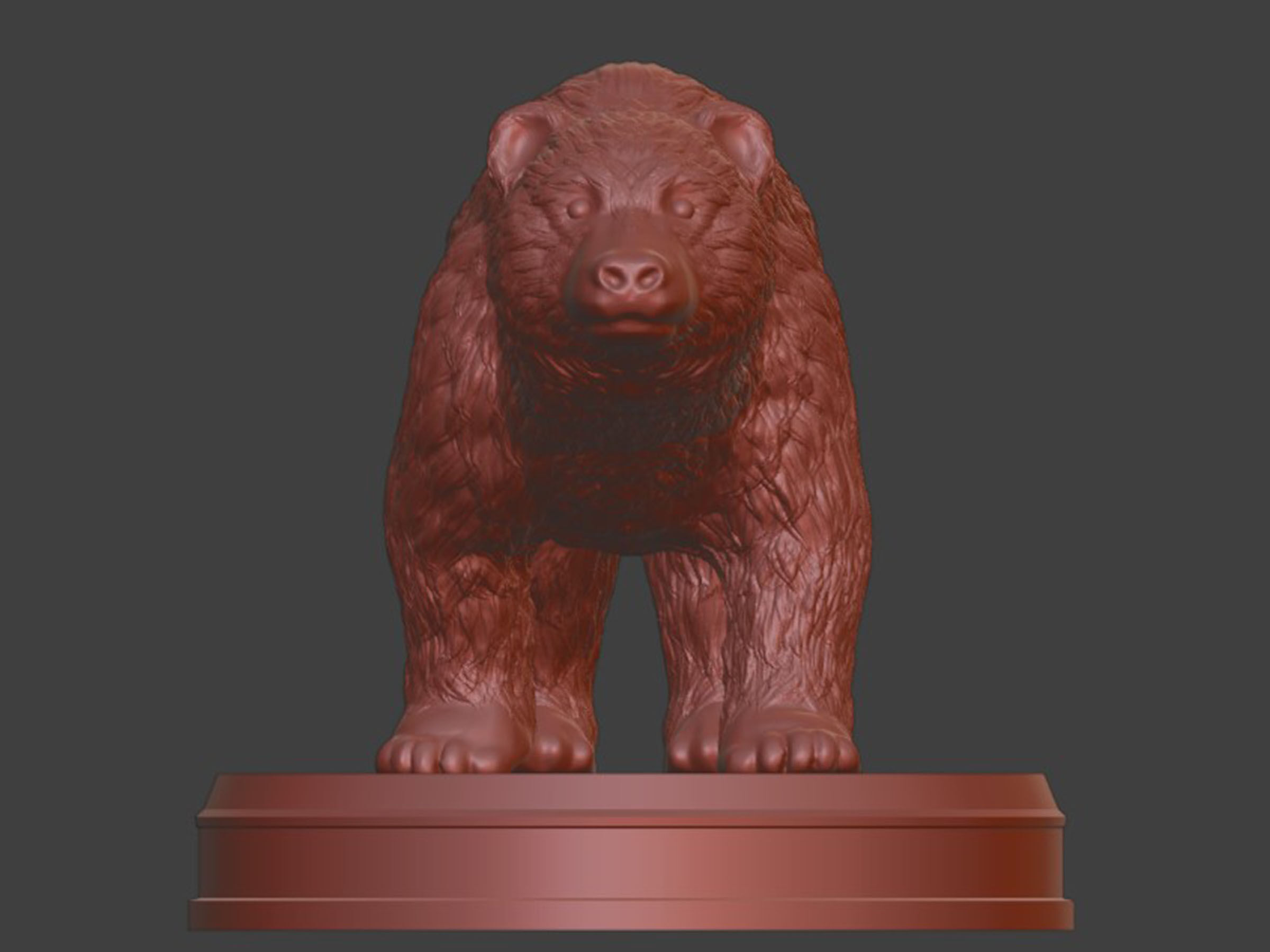 Realistic Furry Bear 3D print model_7