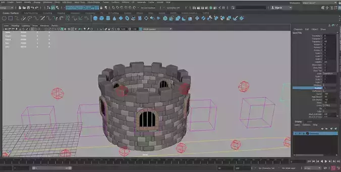 Cartoony Wall Rig Low-poly 3D model