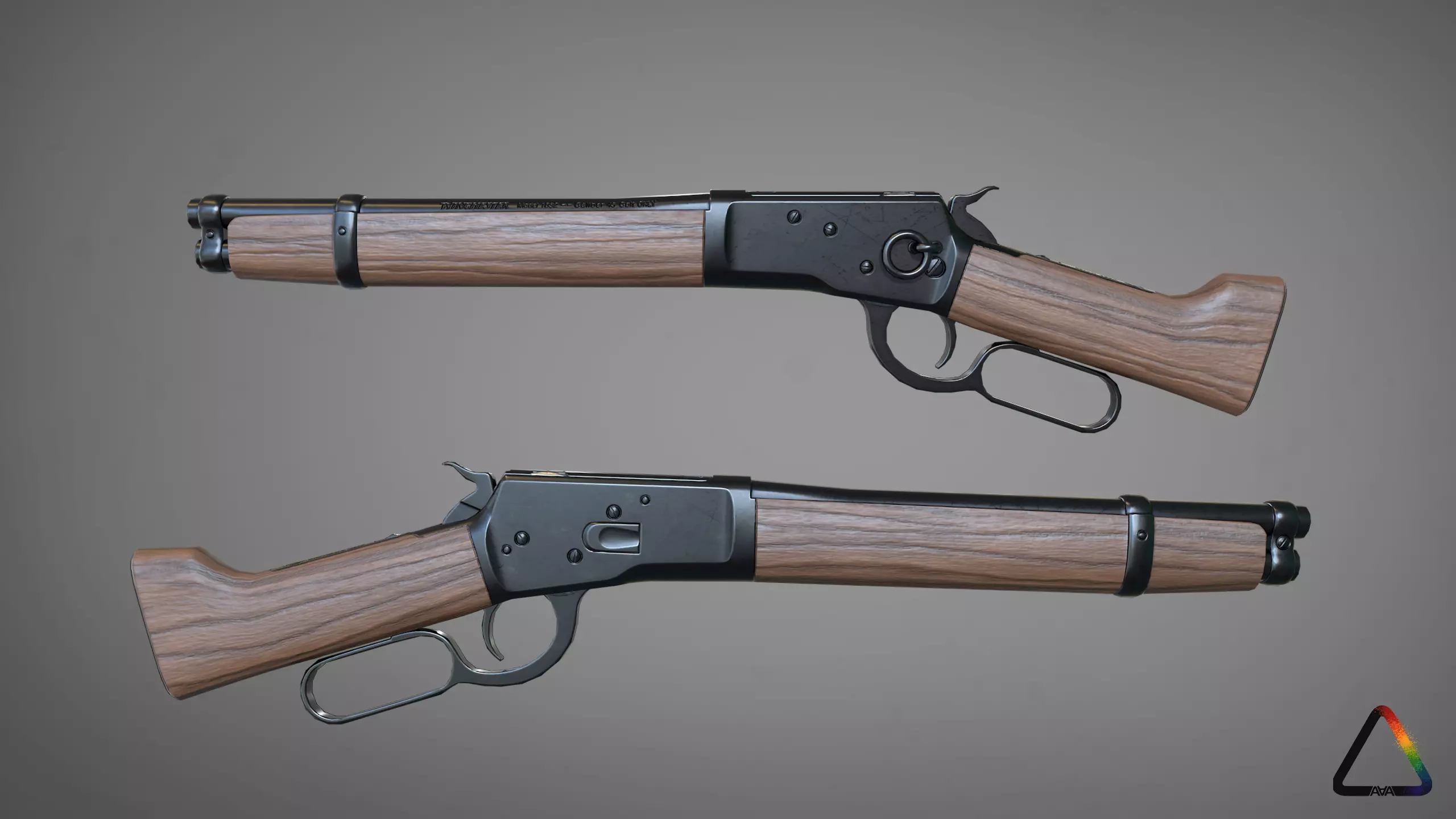 Winchester 1892 Low-poly 3D model