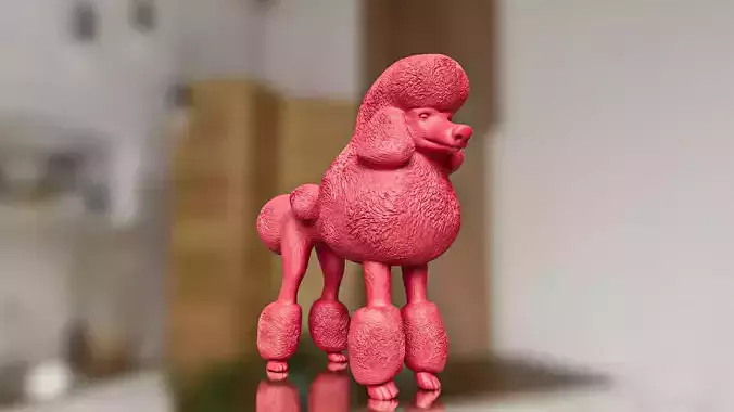 Beauty Poodle Dog  3D print model
