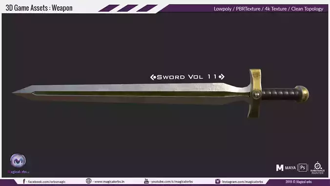 Sword Vol 11 Low-poly 3D model Sword Vol 11 Low-poly 3D model