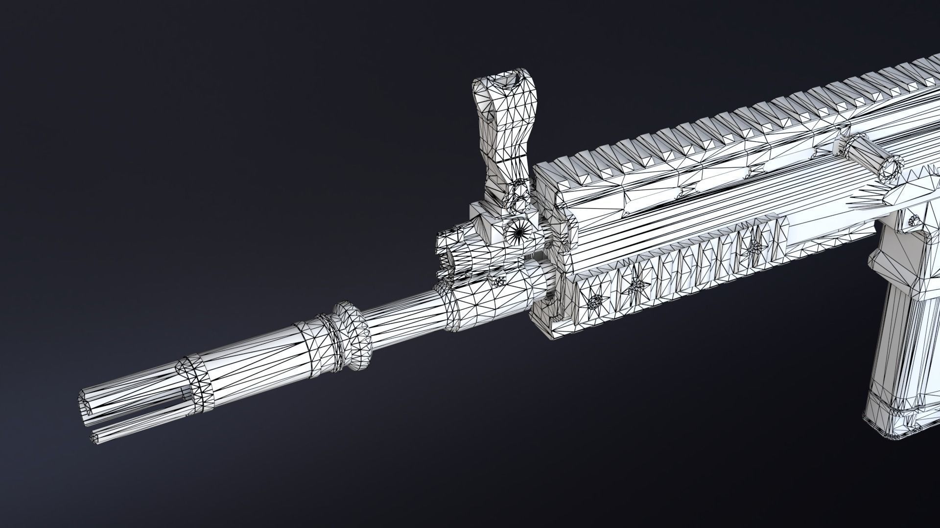 SCAR-H Assault Rifle 3D model_7