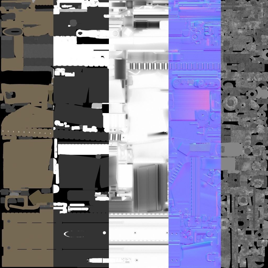 SCAR-H Assault Rifle 3D model_10