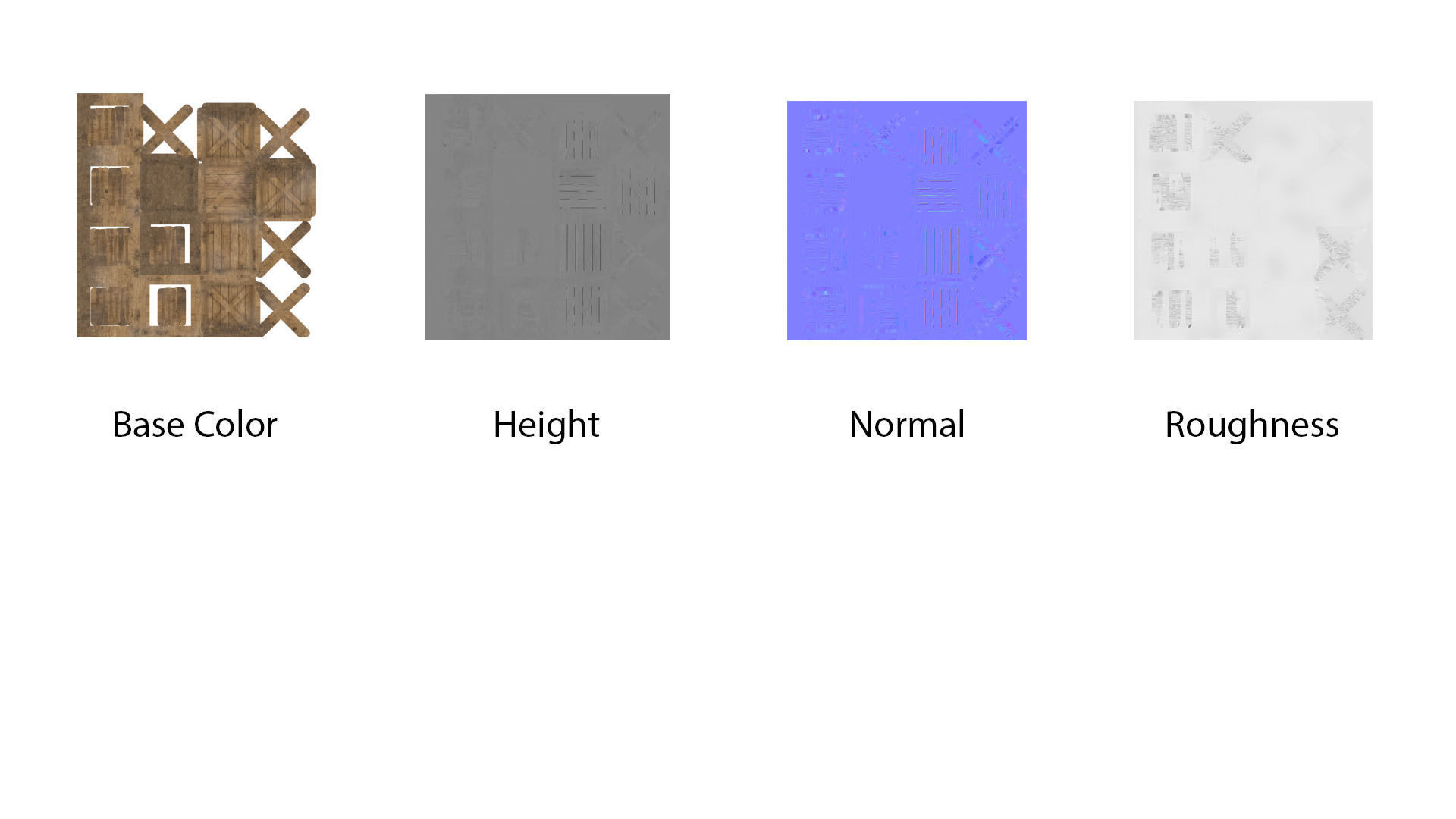 Wooden Crate Free low-poly 3D model_6