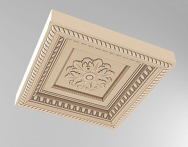 Decorative Coffers Ceiling Tile Rosette  Low-poly 3D model