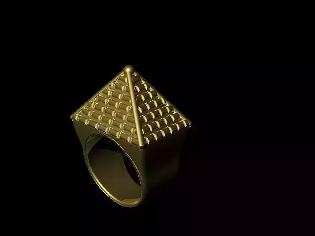Gold pyramid ring