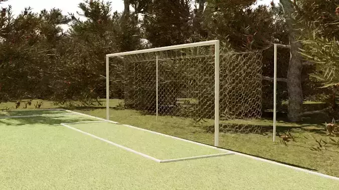 Goal Bar Porteria futbol soccer 3D model