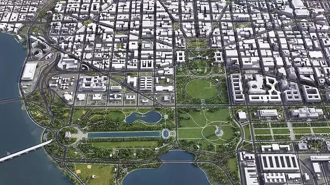 Washington Low-poly 3D model 5