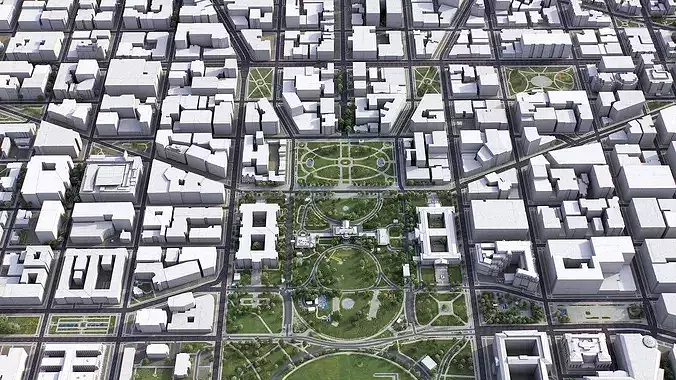 Washington Low-poly 3D model 6
