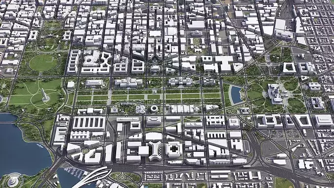 Washington Low-poly 3D model 3