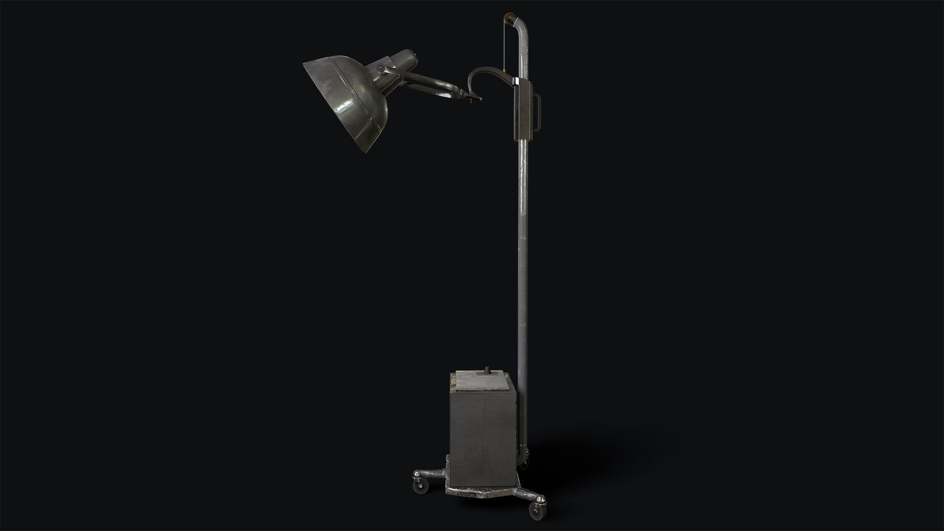 Retro Medical Floor Lamp Low-poly 3D model_2