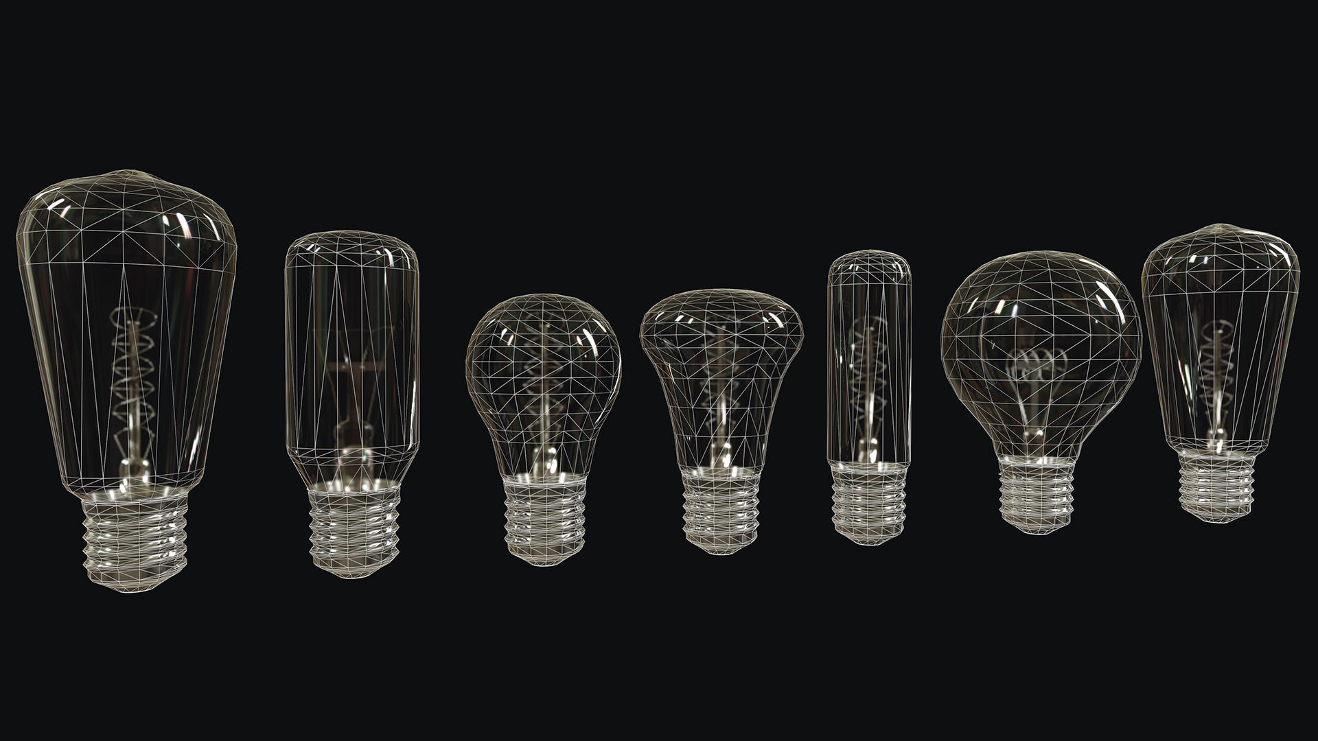 Retro Medical Floor Lamp Low-poly 3D model_8