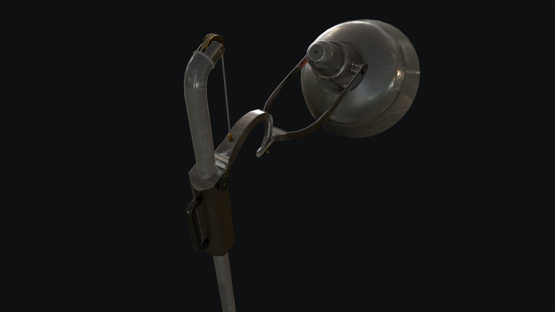 Retro Medical Floor Lamp Low-poly 3D model_3