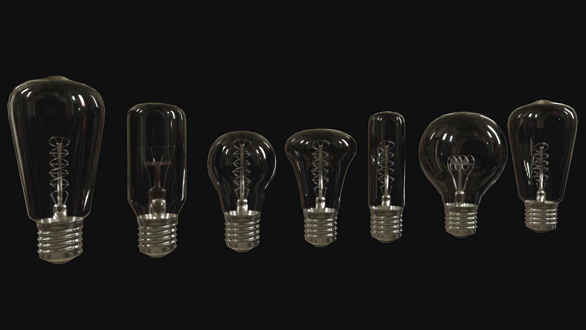 Retro Medical Floor Lamp Low-poly 3D model_5