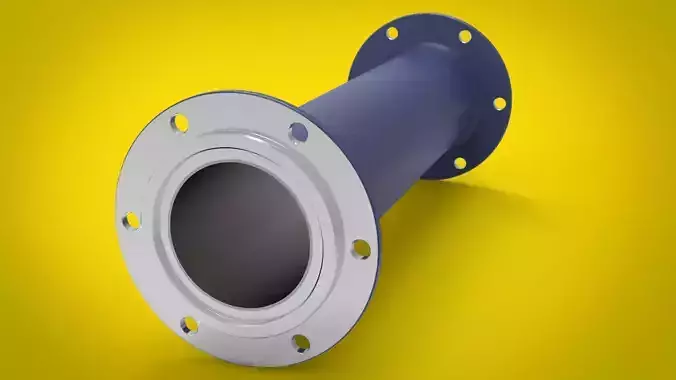 Welded tube with flange