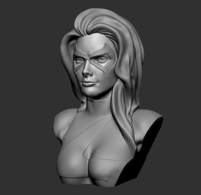 Bust - MsMarvel 3D print model_8