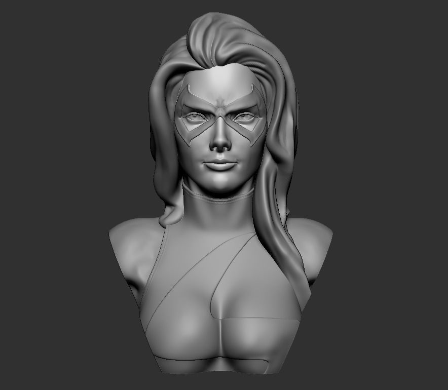 Bust - MsMarvel 3D print model_14