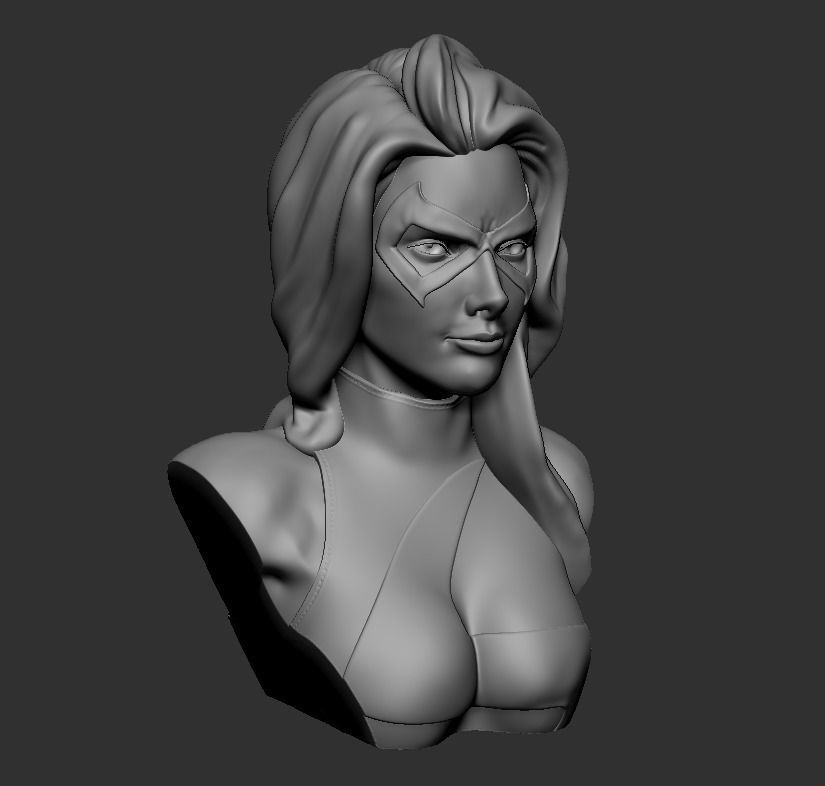 Bust - MsMarvel 3D print model_17