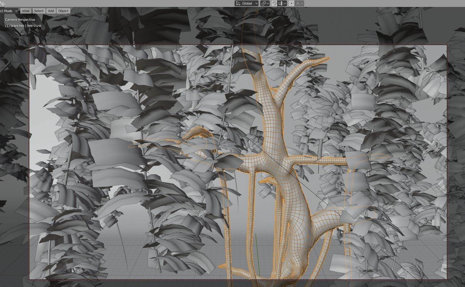 fantasy tree hand-painted Low-poly 3D model_1