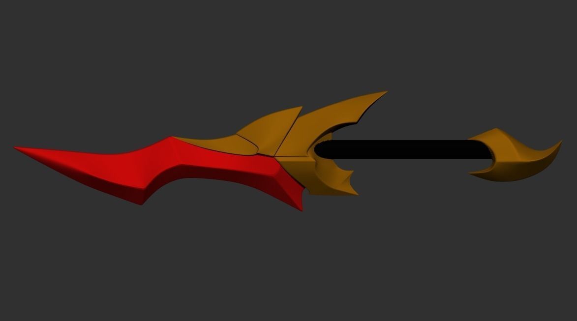 Cosplay Props - Katarina BloodMoon Mask And Dagger 3D print model_9