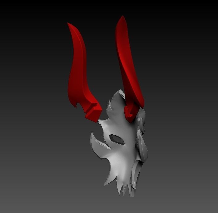 Cosplay Props - Katarina BloodMoon Mask And Dagger 3D print model_10